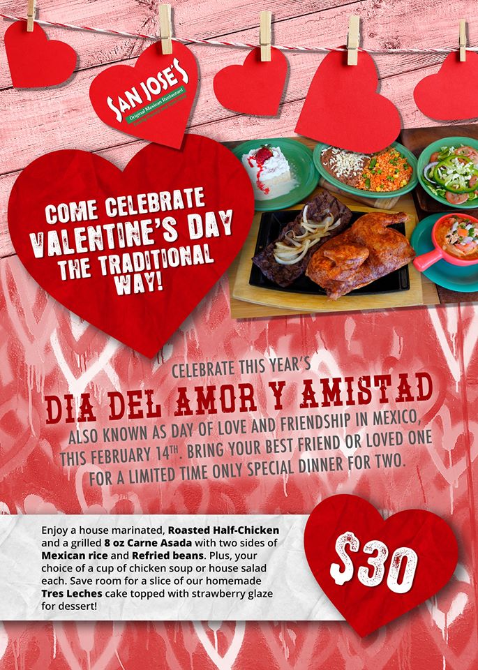 San Jose's - Valentine's - Dia del Amor y Amistad